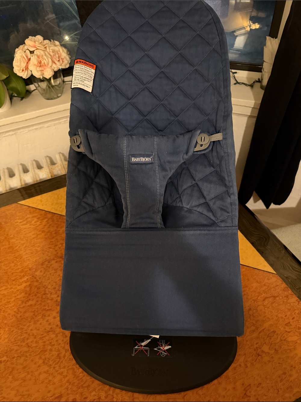 BabyBjörn Quilted Navy Baby Bouncer Seat Cover